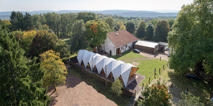 Luftbild des Waldinformationszentrums